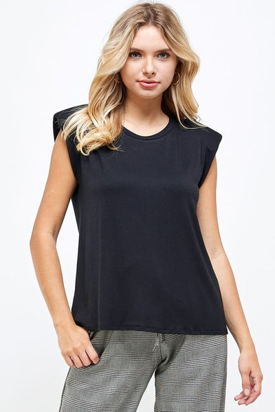 Muscle Tee - Basic - Shoulder Pad - Crew Neck