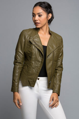 "Olivia" Vegan Leather Jacket