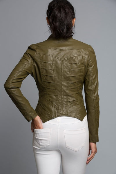 "Olivia" Vegan Leather Jacket